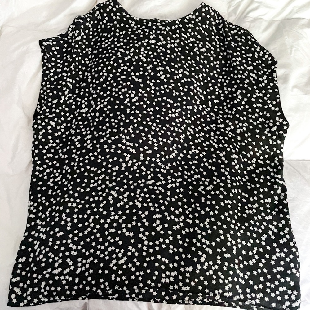 B&W Floral Blouse